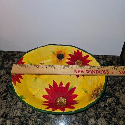 Temp-tations Presentable Ovenware Set – Sunflower Floral Pattern (8 Pieces)