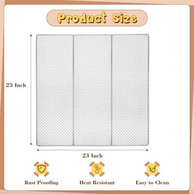 23 x 23" Donut Fryer Screen Heavy-Duty Woven Mesh Screen (16 Gauge)