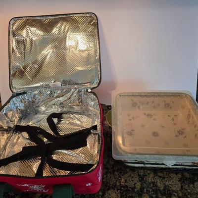 Temp-Tations Holiday Casserole Dish & Thermal Carrier Set – Ceramic, Wire Rack, Lid