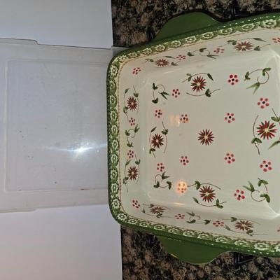 Temp-Tations Holiday Casserole Dish & Thermal Carrier Set – Ceramic, Wire Rack, Lid