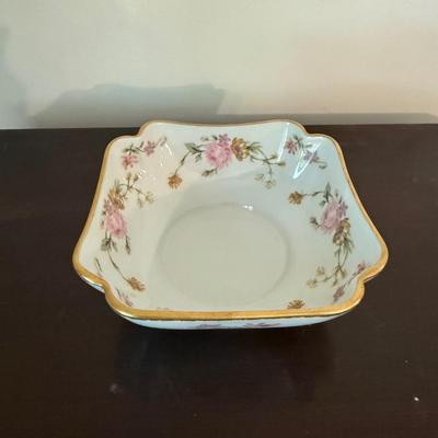 Vieux Limoges lanternier floral bowl