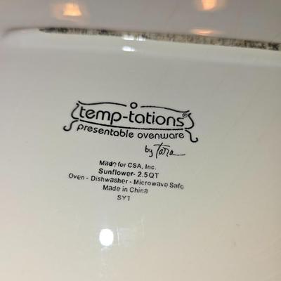 Temp-tations Presentable Ovenware – Sunflower Bakeware Set (7 Pieces)