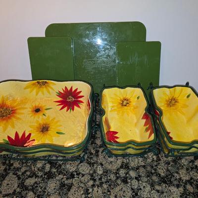 Temp-tations Presentable Ovenware – Sunflower Bakeware Set (7 Pieces)