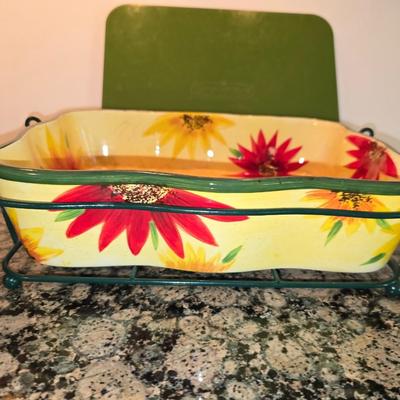 Temp-tations Presentable Ovenware – Sunflower Bakeware Set (7 Pieces)