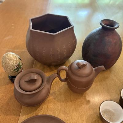 Collection of Asian pottery and tea sets