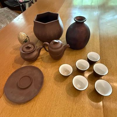 Collection of Asian pottery and tea sets