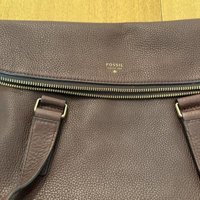 Fossil leather messenger bag