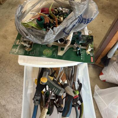 Garden tools and hose attachments