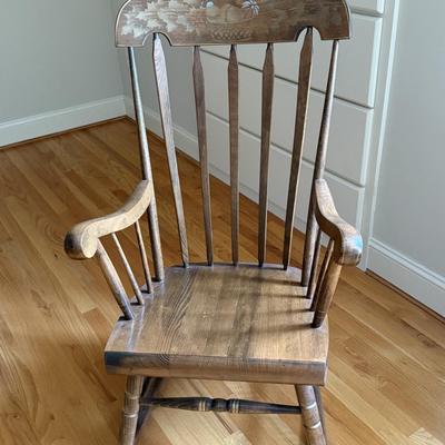 Hand painted rocking chair