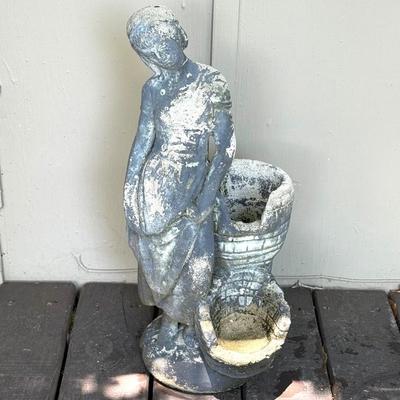 Cement Lady Statue Fountain