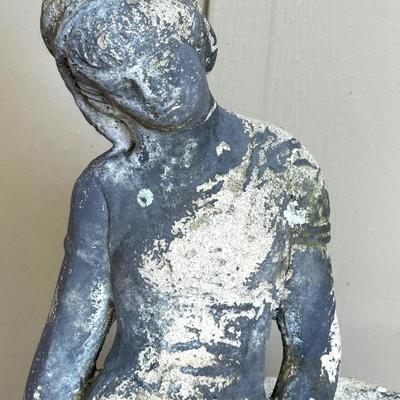 Cement Lady Statue Fountain