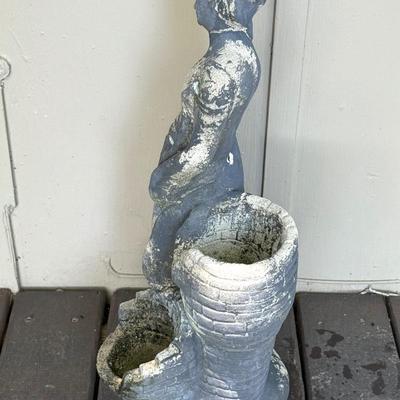 Cement Lady Statue Fountain