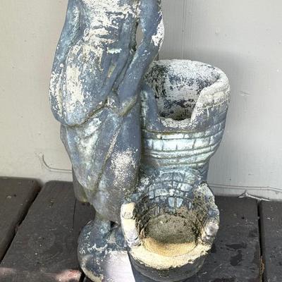 Cement Lady Statue Fountain