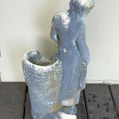 Cement Lady Statue Fountain