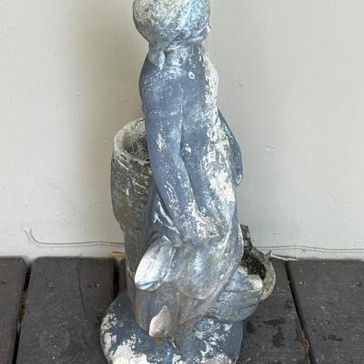 Cement Lady Statue Fountain