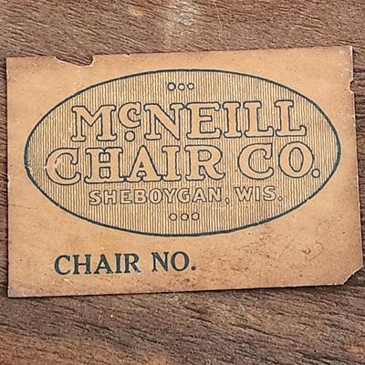 Oak Table 45"x44" w 5 10" Leaves on Casters w 6 Chairs by McNeill Chair Co
