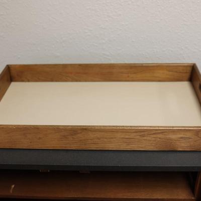 Mid Century Broyhill Sculptra Walnut And Slate Buffet Chest