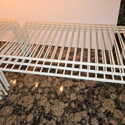 Kitchen Cabinet Organizers Lot – Dish Rack + Tiered Turntable + Lid Rack