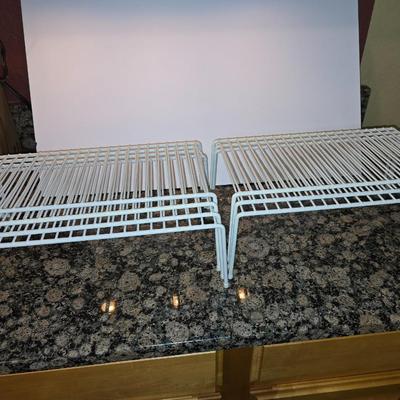Kitchen Cabinet Organizers Lot – Dish Rack + Tiered Turntable + Lid Rack