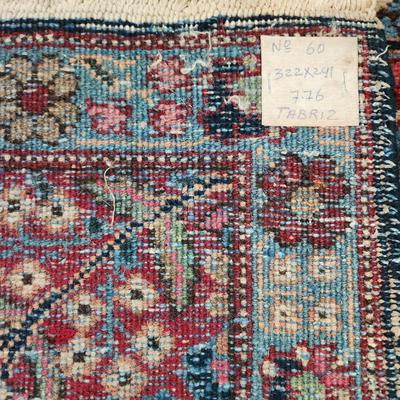 Large Oriental Wool Rug Tabriz 10' 10" x 8'