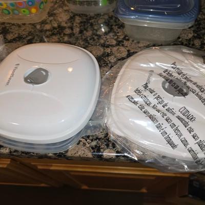 Kitchen Storage & Container Lot – Food Savers, Cereal Bins & More