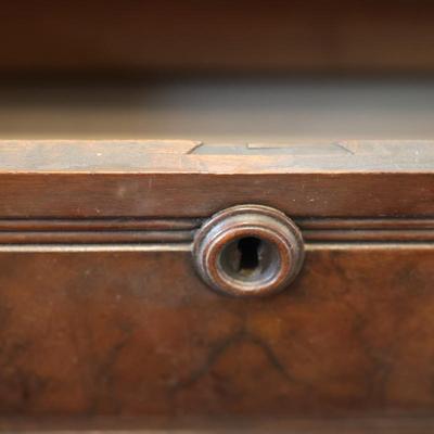 Vintage Wood Cabinet Base – Carved Details & Dovetail Drawers