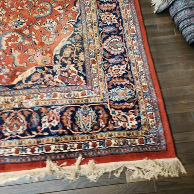 Hand Woven Oriental Rug 100 Wool 12'6" x 8' 9" India