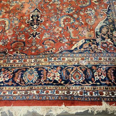 Hand Woven Oriental Rug 100 Wool 12'6" x 8' 9" India