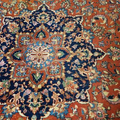 Hand Woven Oriental Rug 100 Wool 12'6" x 8' 9" India
