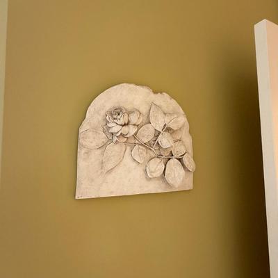 Towel rack and wall plaque