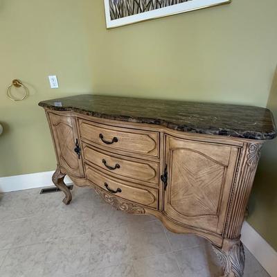 Gorgeous marble top chest (retailed for over $1500)