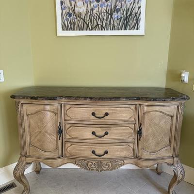 Gorgeous marble top chest (retailed for over $1500)