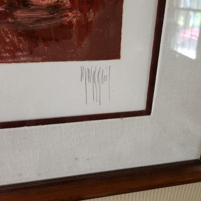 Framed "Picking up the Scent " original Serigraph by Mark King