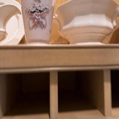 Beautiful tureen, platter and antique vase
