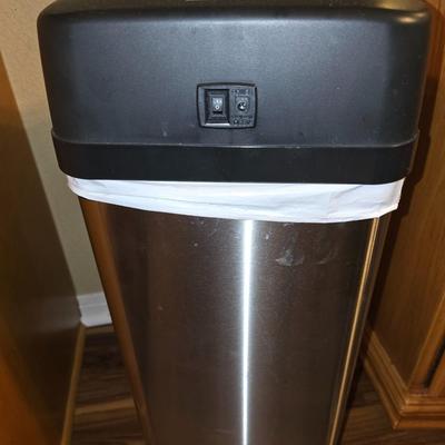 iTouchless 13-Gallon Stainless Steel Sensor Trash Can – With Manual
