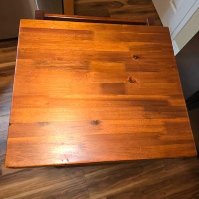 Nice Rustic Wood & Metal Rolling Kitchen Cart – 3-Tier Utility Island