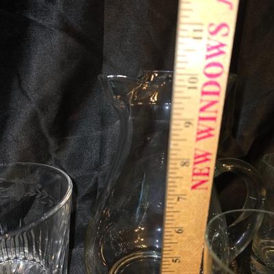 Glass Beverage Set – Pitcher, Glass ice bucket + 6 matching Glasses