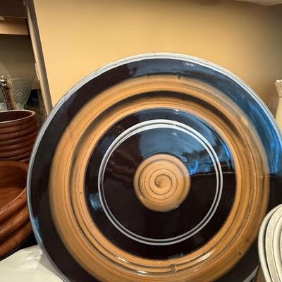 Hand painted piece of pottery plate