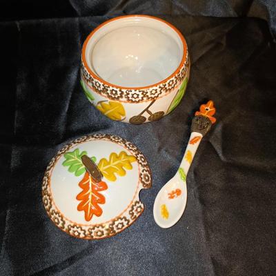 Vintage Fall Harvest Drinkware & Ceramic Serving Set – 8 Pc