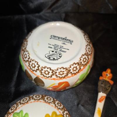 Vintage Fall Harvest Drinkware & Ceramic Serving Set – 8 Pc