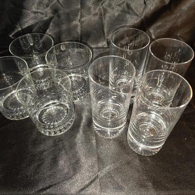 Set of 8 Vintage-Inspired Clear Glass Tumblers – Starburst Base