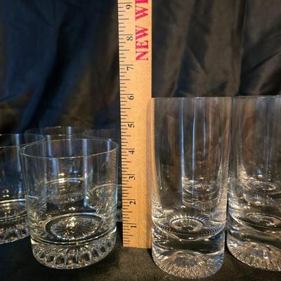 Set of 8 Vintage-Inspired Clear Glass Tumblers – Starburst Base