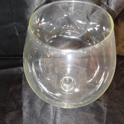 Mixed Glassware Lot – Brandy Snifters, Heavy glass ashtray, & Shot Glasses