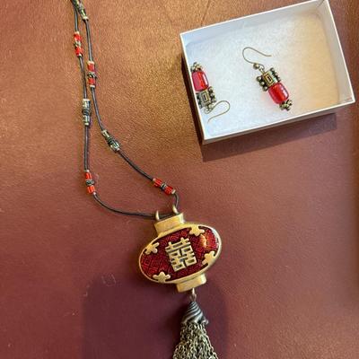 Pretty necklaces and matching earrings