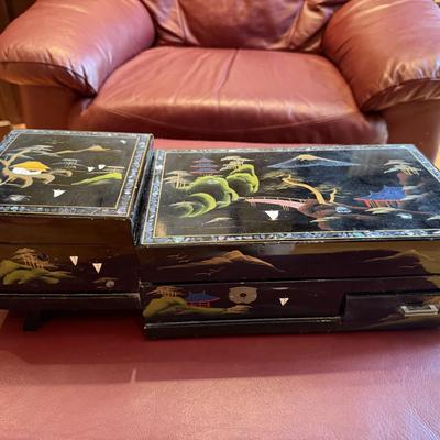Antique Asian jewelry box