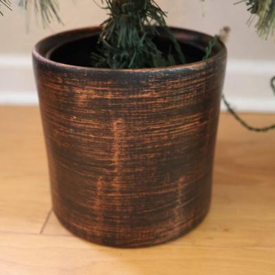 Two 3-Foot Pre-Lit Artificial Christmas Trees