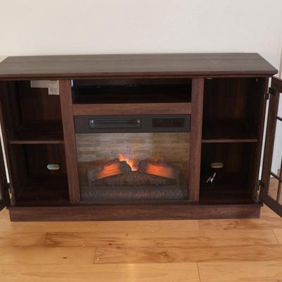 Allen Roth Electric Fireplace TV Stand with Remote