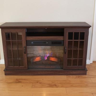 Allen Roth Electric Fireplace TV Stand with Remote