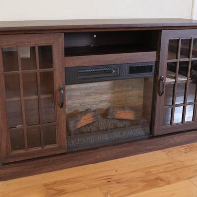 Allen Roth Electric Fireplace TV Stand with Remote