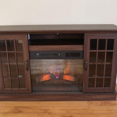 Allen Roth Electric Fireplace TV Stand with Remote
